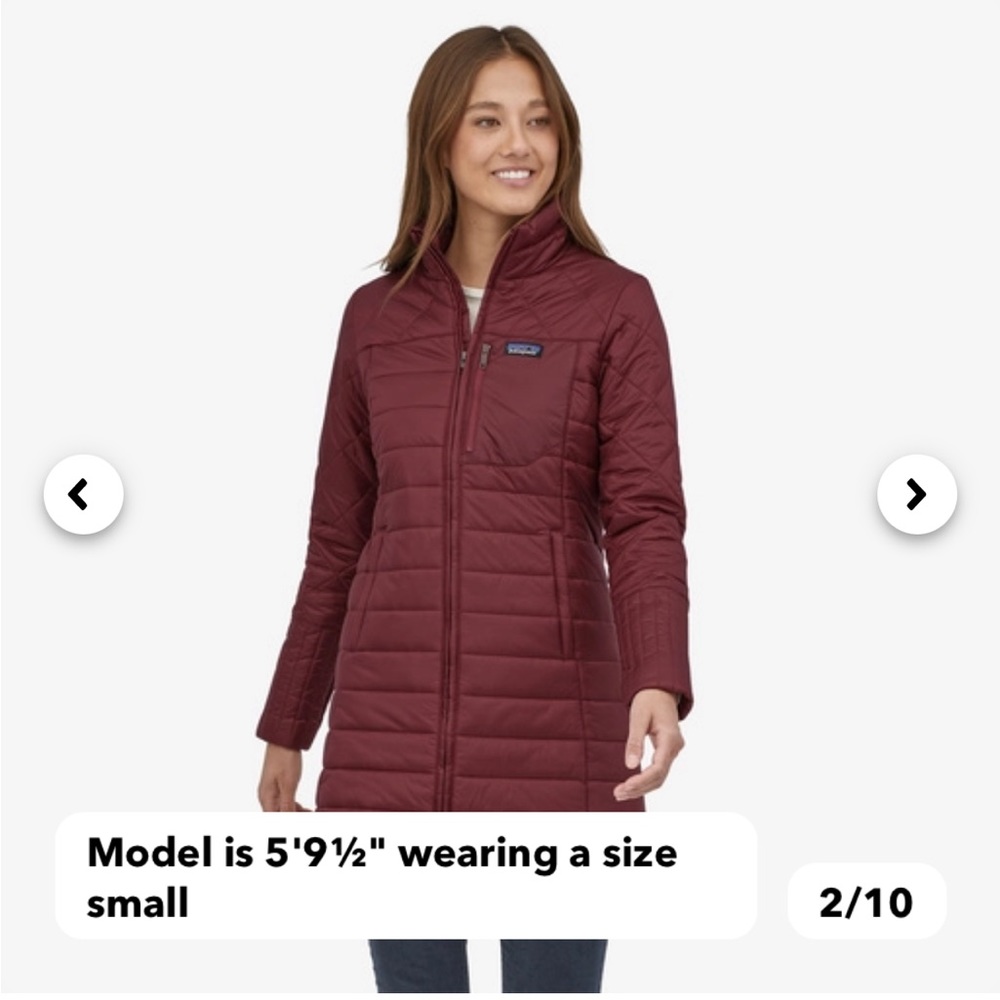 Patagonia Women’s Radalie Parka in Sequoia Red, size small